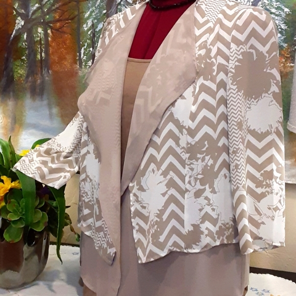 Chico's Sweaters - Chico's 2 (12) Large Layered Jacket/Kimono/Cardigan